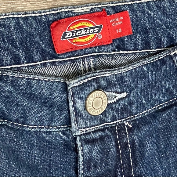 DICKIES Girls Relaxed Carpenter Jeans Straight Leg Distressed Sz 14 NWT - Picture 6 of 10